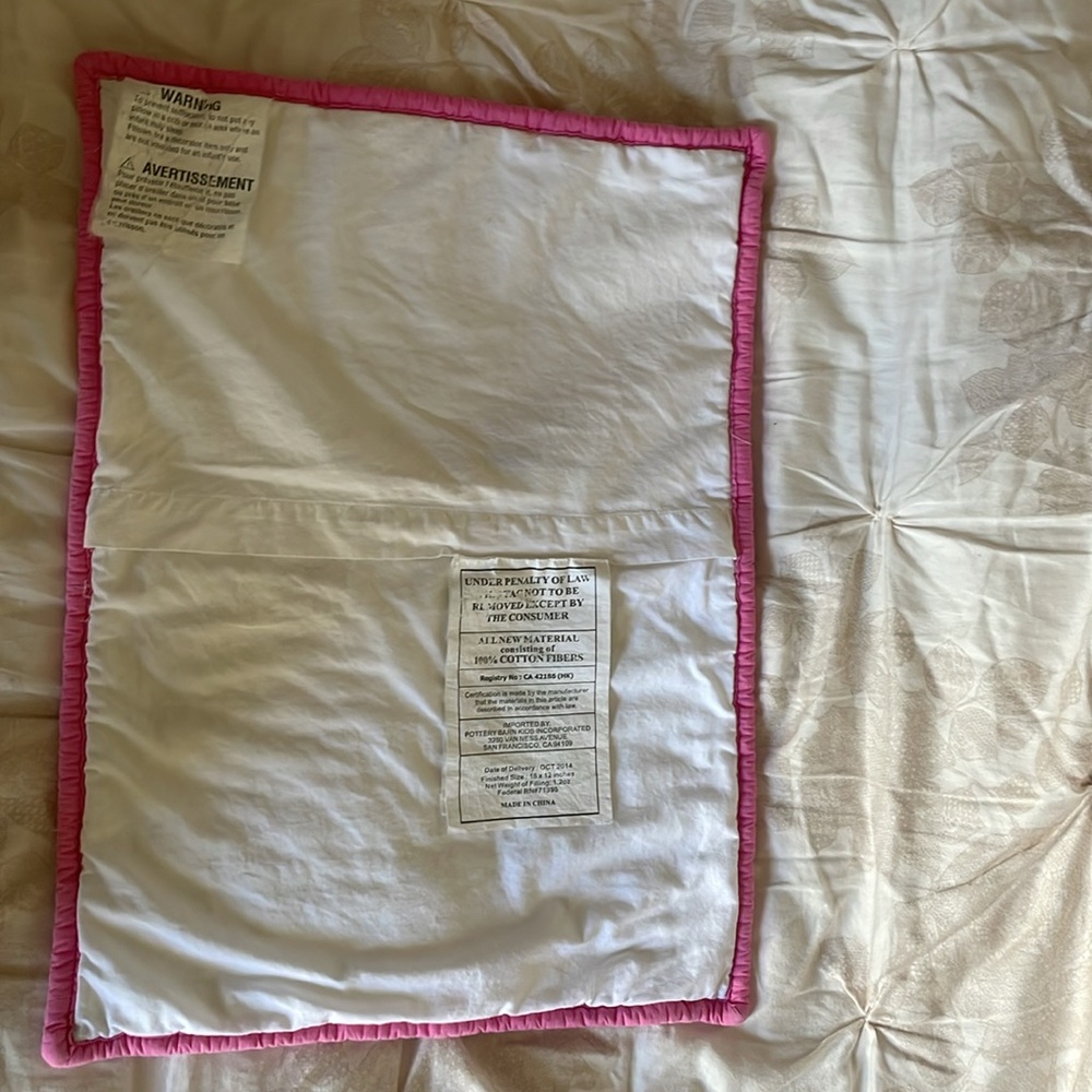 COPY - Pottery Barn Kids hot pink Harper toddler quilt & pillow sham - Picture 3 of 7
